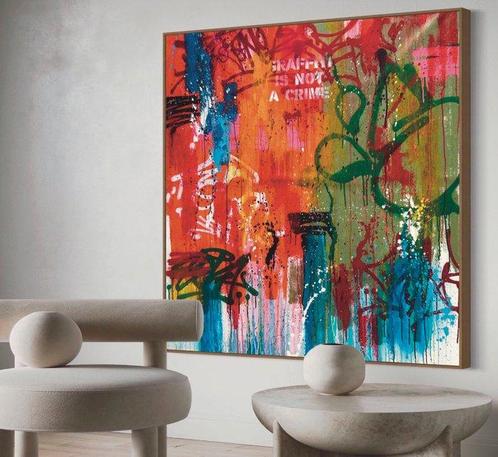 Reyes - Flower Power (XL), Antiek en Kunst, Kunst | Schilderijen | Modern