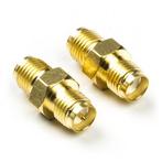 RP SMA adapter (v/v) - Nedis (Verguld, 2 stuks), Verzenden, Nieuw