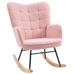 TRUUSK Schommelstoel - Relax Fauteuil - Imitatie Lamsvacht -, Huis en Inrichting, Verzenden, Nieuw