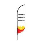 Proflag Beachflag Convex S-60 x 240 cm - Snackbar - Vlag Los, Diversen, Nieuw, Ophalen of Verzenden