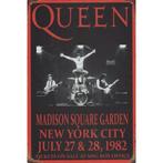 Concert Bord - Queen New York City 1982, Nieuw, Ophalen of Verzenden, Poster, Artwork of Schilderij
