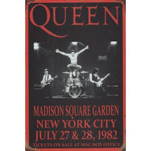 Concert Bord - Queen New York City 1982, Verzamelen, Muziek, Artiesten en Beroemdheden, Poster, Artwork of Schilderij, Nieuw, Ophalen of Verzenden