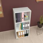 [en.casa] Boekenkast schap Vara 108x49x30 cm wit, Huis en Inrichting, Kasten | Boekenkasten, Verzenden, Nieuw
