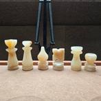 Schaakspel - Grote onyx schaakstukken + gratis bord - Marmer