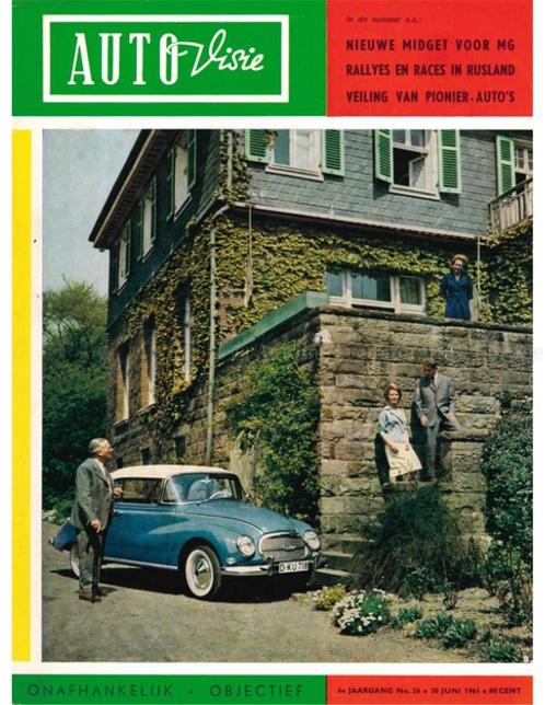 1961 AUTOVISIE MAGAZINE 26 NEDERLANDS, Boeken, Auto's | Folders en Tijdschriften