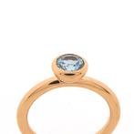 18 Krt. Roségouden Sushi ring gezet met aquamarijn | Br.., Gebruikt, Overige kleuren, Ophalen of Verzenden, Kleiner dan 17