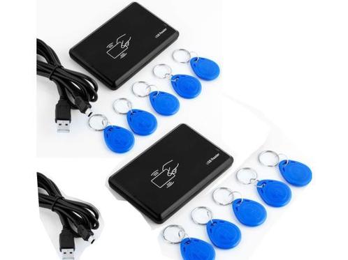 Veiling - 2x Neuftech USB RFID Reader ID kaartlezer, Computers en Software, Geheugenkaartlezers