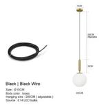 Moderne Glazen Bol LED Hanglamp – Kroonluchter Woonen Eetkam, Huis en Inrichting, Verzenden, Nieuw