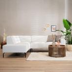 40% Korting: Hoekbank Kansas ribstof off white links, Huis en Inrichting, Banken | Bankstellen, Ophalen, Zo goed als nieuw, Stof