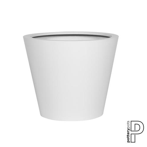 Plantenbak Bucket - Mat wit Ø58 x (H)50 cm - Ø58 x (H)50 cm, Tuin en Terras, Planten | Tuinplanten, Ophalen of Verzenden