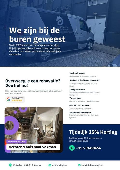 DIDI MONTAGE Klusjesman Zuid Holland, Diensten en Vakmensen, Klussers en Klusbedrijven, 24-uursservice, Garantie