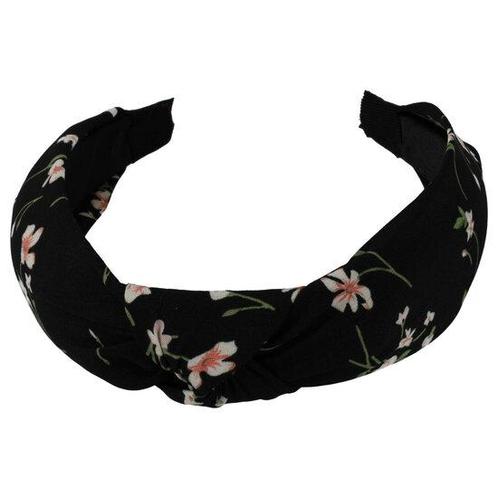Haarband Diadeem Knoop Bloemen Patroon Zwart, Sieraden, Tassen en Uiterlijk, Uiterlijk | Haarverzorging, Verzenden