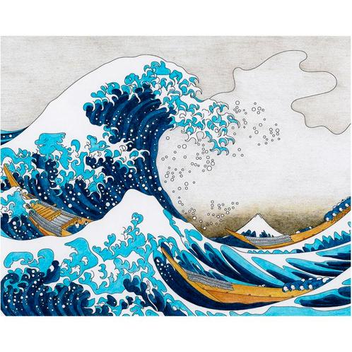 Diamond Painting Set - Katsushika Hokusai - Grote Golf - Ond, Hobby en Vrije tijd, Knutselen, Nieuw, Ophalen of Verzenden