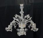 Kroonluchter - Transparante bloem - Muranoglas - 6 lampen