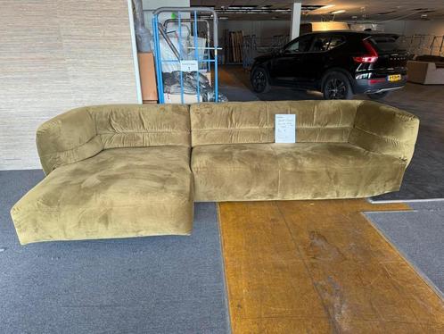 Hoekbank Opal 2 delig luxe stof velvet mos groen mega sofa, Huis en Inrichting, Banken | Bankstellen, 300 cm of meer, 125 tot 150 cm