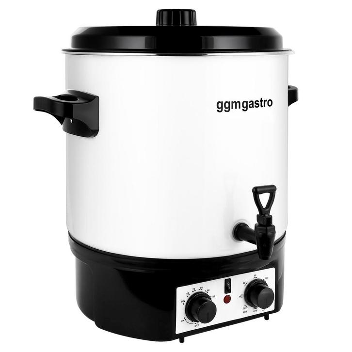 GGM Gastro | Water- & Glühweinkoker - 27 liter - 1,8kW - Wit, Zakelijke goederen, Horeca | Keukenapparatuur, Verzenden