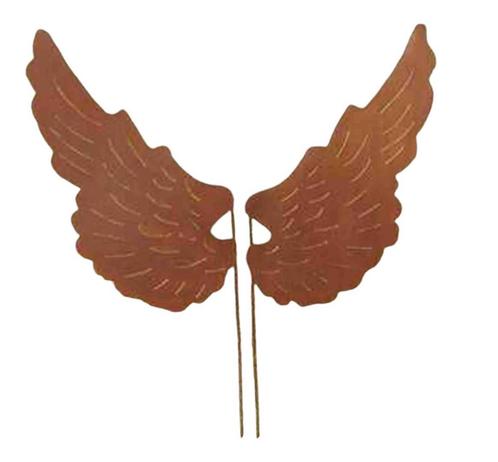 Metalen Engelenvleugels op Stang – 40x20x50 cm, Tuin en Terras, Tuinwanddecoratie, Verzenden