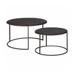 *WOONWINKEL* Tower Living Spello Ronde Salontafel Set Zwart, Huis en Inrichting, Tafels | Salontafels, Verzenden, Nieuw