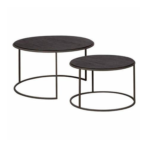 *WOONWINKEL* Tower Living Spello Ronde Salontafel Set Zwart, Huis en Inrichting, Tafels | Salontafels, Nieuw, Verzenden