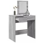 Grijze Make-uptafel met Spiegel en Lade – 73x46,5x120 cm, Verzenden, Nieuw