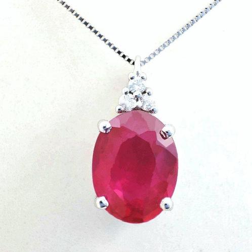 Zonder Minimumprijs - Ketting met hanger - 18 karaat Witgoud, Sieraden, Tassen en Uiterlijk, Antieke sieraden