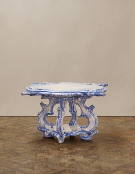 Salontafel - Vurenhout, Multiplex, Hars, Polyurethaan - Blue, Antiek en Kunst, Kunst | Designobjecten