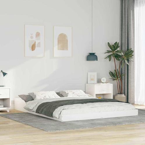 vidaXL Bedframe Wit 160 x 200 cm Massief grenenhout, Huis en Inrichting, Slaapkamer | Bedden, Wit, Nieuw, Hout, Verzenden