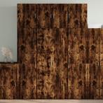 vidaXL buffetkast 80x42,5x249 cm bewerkt hout gerookt, Huis en Inrichting, Kasten | Buffetkasten, Minder dan 50 cm, Verzenden