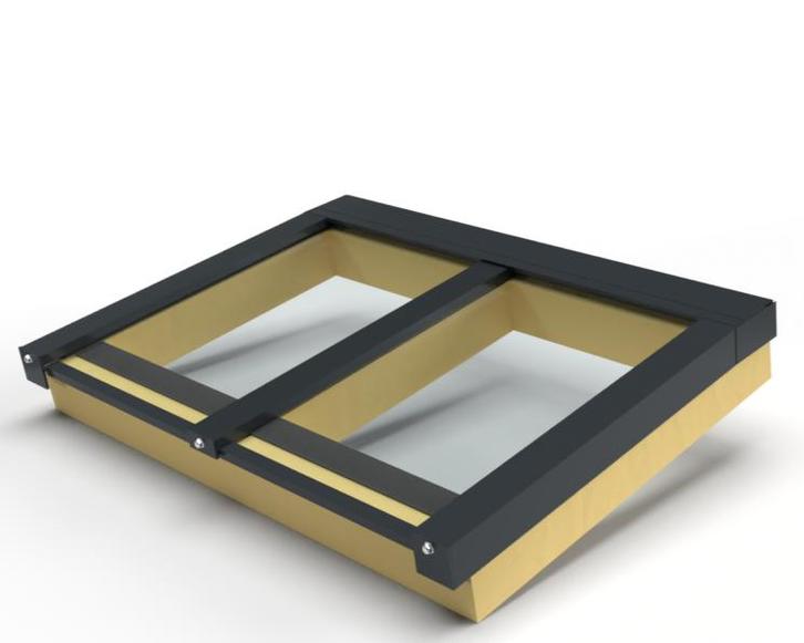 Zelfbouw lichtstraat 2 vak lessenaarsdak 1500x1000mm-BENG Va, Doe-het-zelf en Verbouw, Overige Doe-het-zelf en Verbouw, Nieuw