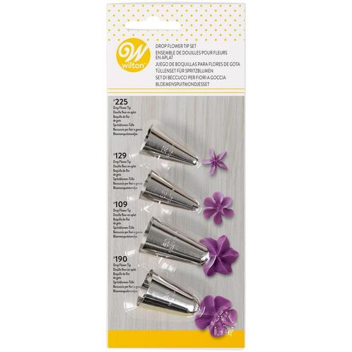Wilton Spuitmondjes Set Bloemen (#109, #129, #190,#225), Hobby en Vrije tijd, Taarten en Cupcakes maken, Nieuw, Verzenden
