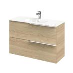 Wastafelonderkast Tiger Pocket 100 cm Naturel Eik Met, Ophalen of Verzenden, Nieuw, Bad