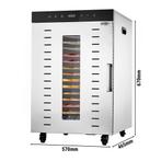 GGM Gastro | Voedseldroger / Dehydrator - met 16 roosters -, Verzenden, Nieuw, Overige typen