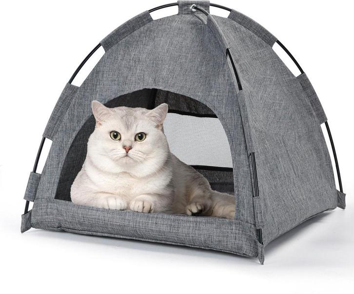 Kattenmand - Kattenhuis - Wigwam - Grijs - Nobleza, Dieren en Toebehoren, Overige Dieren-accessoires, Nieuw, Verzenden