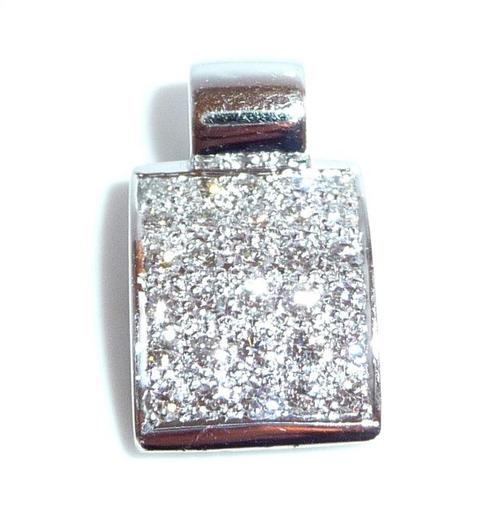 Hanger - 18 karaat Witgoud - 1.20ct. tw. Diamant, Sieraden, Tassen en Uiterlijk, Antieke sieraden