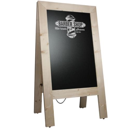 Krijtstoepbord Steigerhout Blank 75x135 cm, Zakelijke goederen, Kantoor en Winkelinrichting | Kantoormeubilair en Inrichting