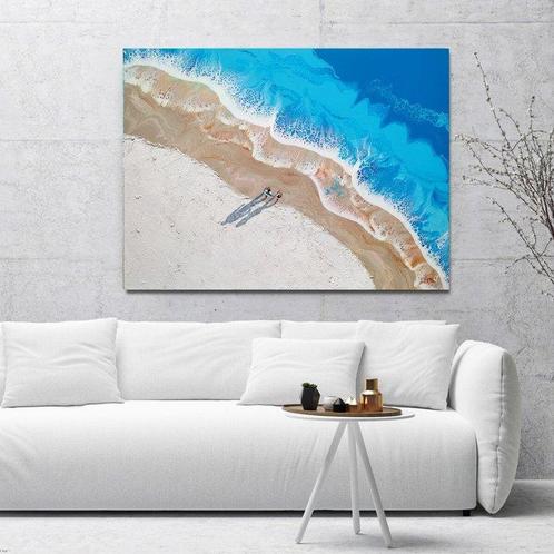 Jasmin Navoyan - Blue Paradise/ Beach for Two series, Antiek en Kunst, Kunst | Schilderijen | Modern