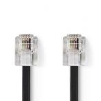 Telecom RJ11 kabel - 10 meter (Zwart), Verzenden, Nieuw