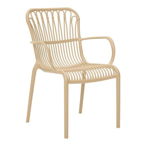 Tuinstoel - Rattie - Taupe - The Outsider, Tuin en Terras, Tuinstoelen, Nieuw, Verzenden