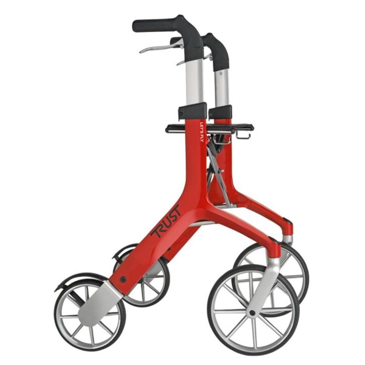 TrustCare lets fly, lichtgewicht rollator - Rood, Diversen, Rollators, Ophalen of Verzenden