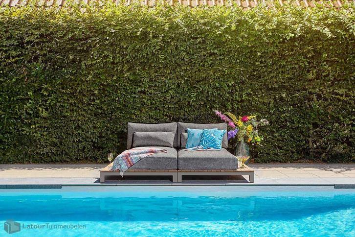 Suns Evora daybed light antraciet |, Tuin en Terras, Tuinsets en Loungesets, Ophalen of Verzenden
