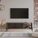 [en.casa] Tv-meubel Lemi 144x40x49cm eiken grijs en antracie