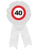 Rozet Verkeersbord 40 Jaar, Ophalen of Verzenden, Nieuw