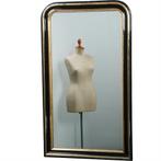 Schouwspiegel groot genoeg als passpiegel zwart en goud mooi, Ophalen of Verzenden