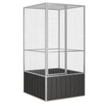 vidaXL Vogelkooi 111x107x211,5 cm gegalvaniseerd staal, Verzenden, Nieuw