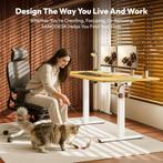 Zit sta bureau - Elektrisch - Verstelbaar - 140x60 cm - Wit/, Huis en Inrichting, Bureaus, Verzenden, Zo goed als nieuw