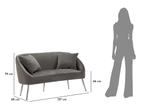 BANK ZILVERKLEURIG MET KUSSENS CM 137X69X79, Ophalen of Verzenden, Nieuw