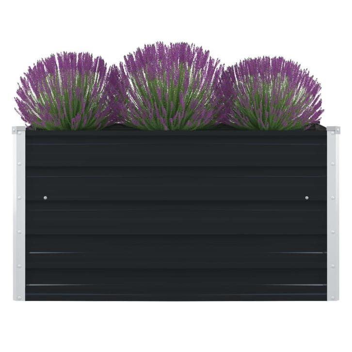 vidaXL Plantenbak verhoogd 100x100x45cm gegalvaniseerd staal, Tuin en Terras, Bloembakken en Plantenbakken, 100 cm of meer, Nieuw