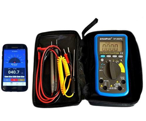 Multimeter met mobiele app-batterijtester HP-90EPD, Doe-het-zelf en Verbouw, Meetapparatuur, Multimeter, Nieuw, Ophalen of Verzenden