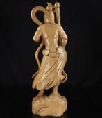 One Extra-large(62cm) wooden sculptured Nio statue with, Antiek en Kunst