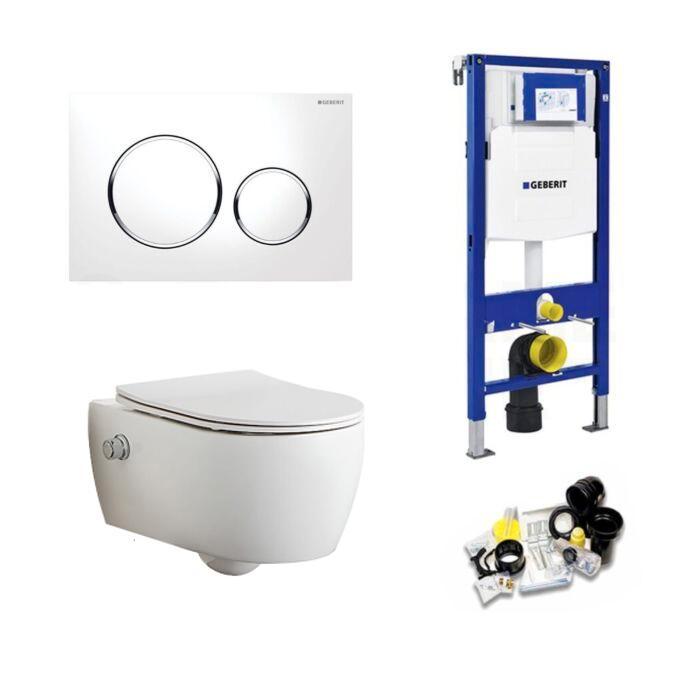 Geberit UP320 Toiletset Sani Royal Easy Flush Slim met Bidet, Doe-het-zelf en Verbouw, Sanitair